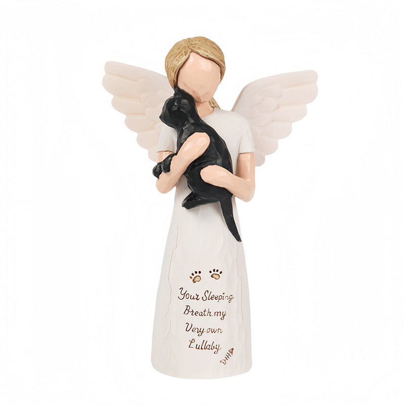 Amazon's Hottest Angel Sculpture Resin Ornaments Hand-Held Cat and Dog Ornaments Pet Commemorative Gift Ornaments Wholesale
