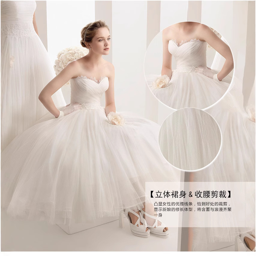 Foreign Trade Bride Summer Mid-Length Wedding Dress 2025 New European and American Tube Top Short Fashion Tutu Skirt Wedding Dress