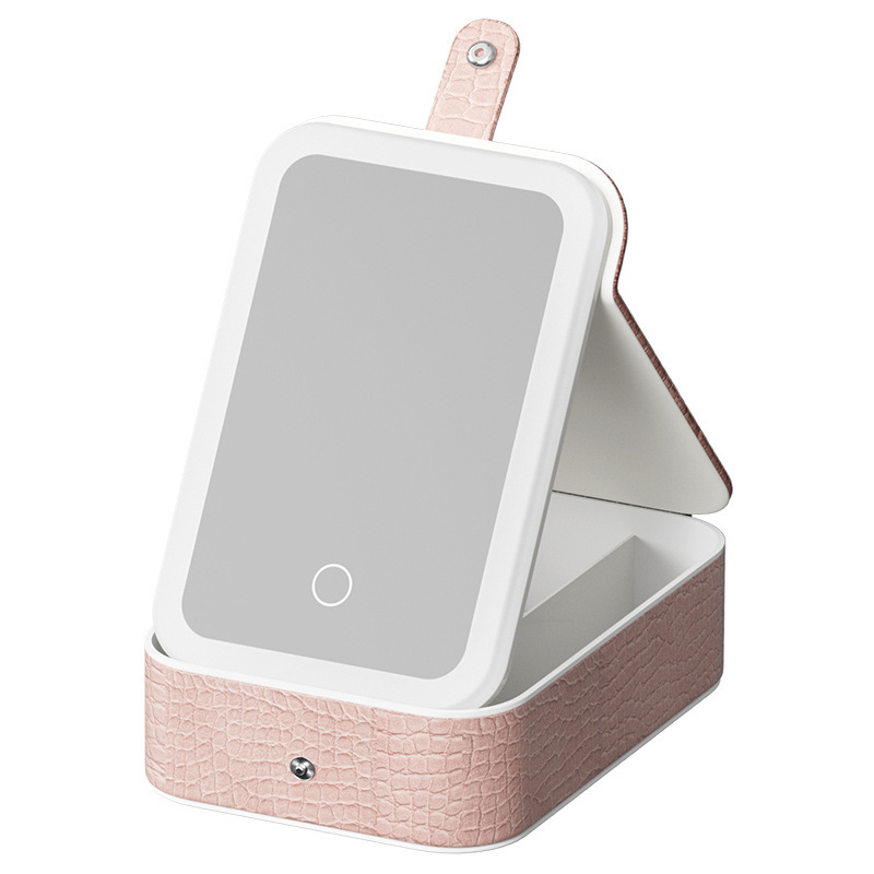 �����Я���ɾ�����LED���⾵����ױ���ɺ�һ�尴�۾���ɫ�ľߺ�