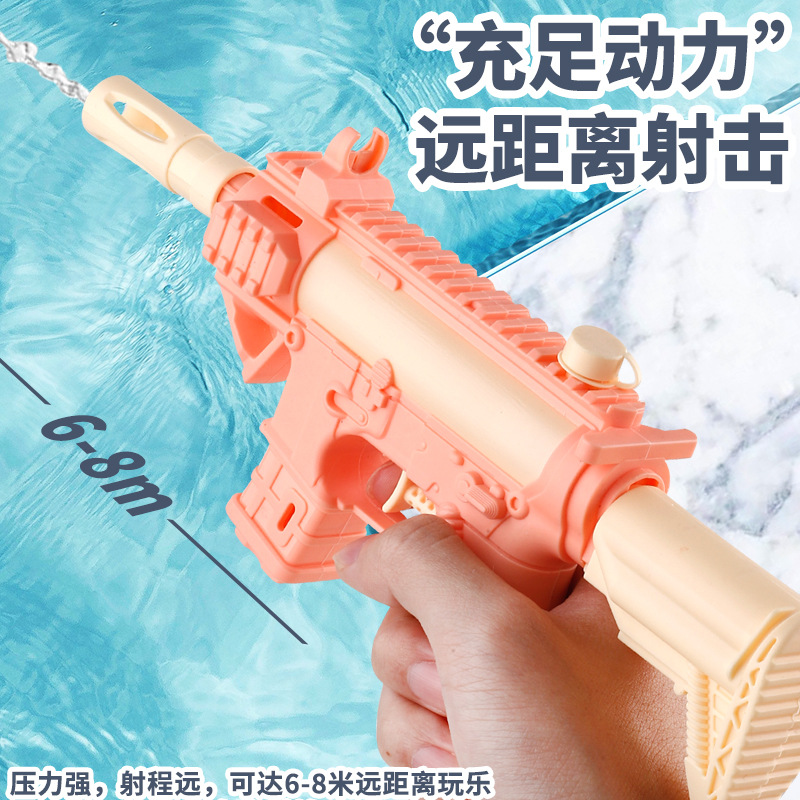Nuevo juguete de pistola de agua para niños Juego de playa de verano botón al por mayor lindo color caramelo pequeña pistola de agua salpicaduras de agua Festival
