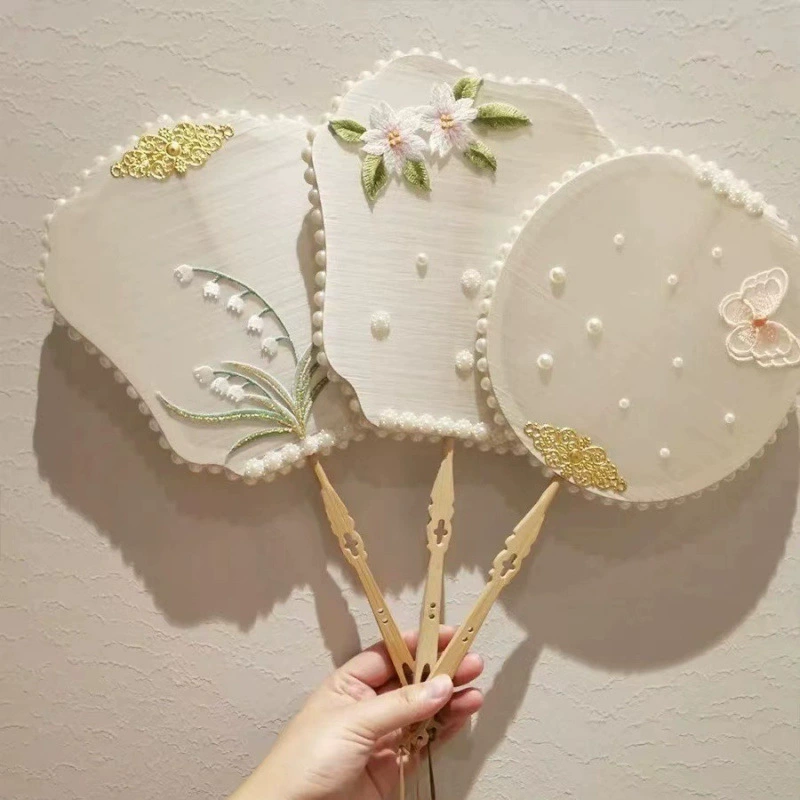 Полный комплект шелкового веера, круглая рамка веера, лента-кокон, круглый веер, практическая игрушка для учащихся начальной школы, декоративный пакет