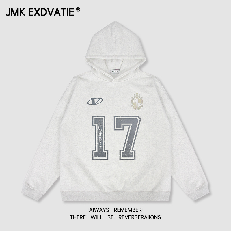 Herrenbekleidung High Street Fashion Retro Digitaldruck Straße lose Herbst und Winter Kapuzenpullover_voghion.com