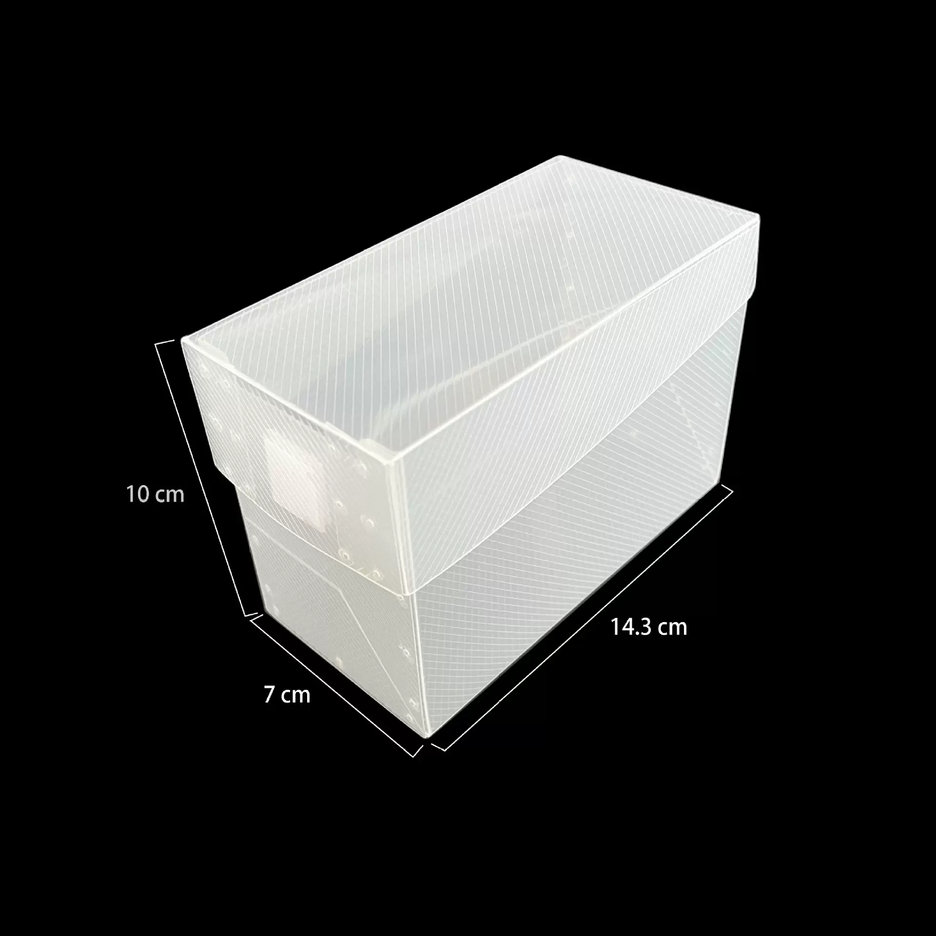 深圳厂家 透明卡牌盒PP塑料斜纹包装盒透明翻盖方形魔术贴盒