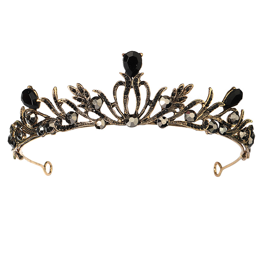 Baroque Crown Tiara Korean Wedding Bridal Party Party Accessories Rhinestone Pearl Small Crown