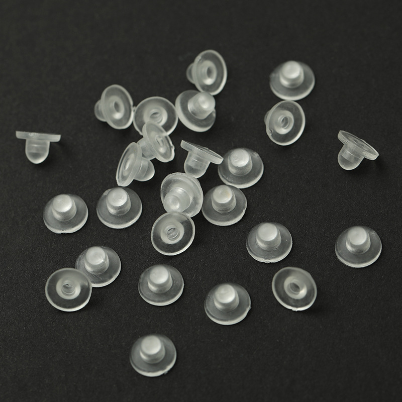 Transparent ear clips, 8mm