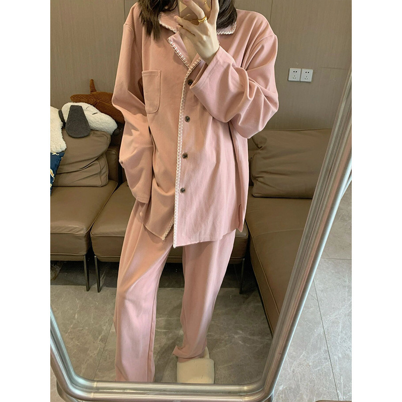 韩版高级长袖德绒睡衣女冬季2025加绒加厚新款毛绒家居服套装冬潮|undefined