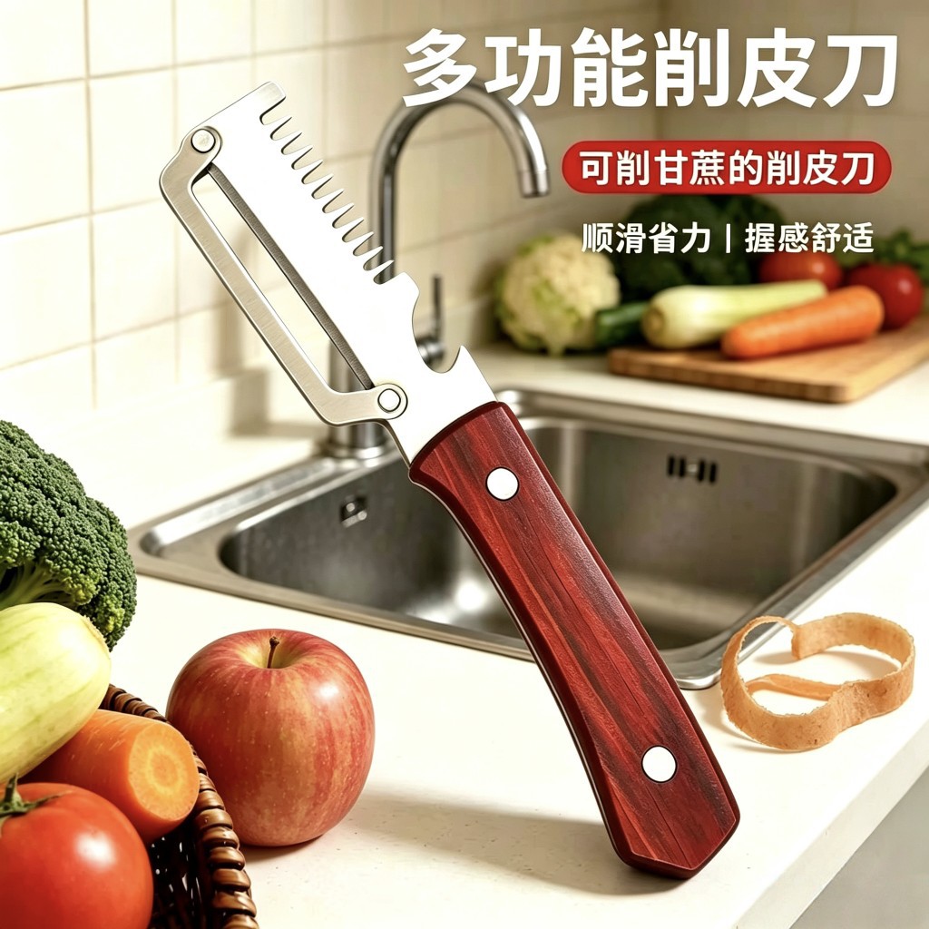 Cuchillo de corte multifuncional de cocina de cebolla cortador de alambre cortador de cabellones cortador de melón cortador de melón cortador de casco artefacto de corte de piel