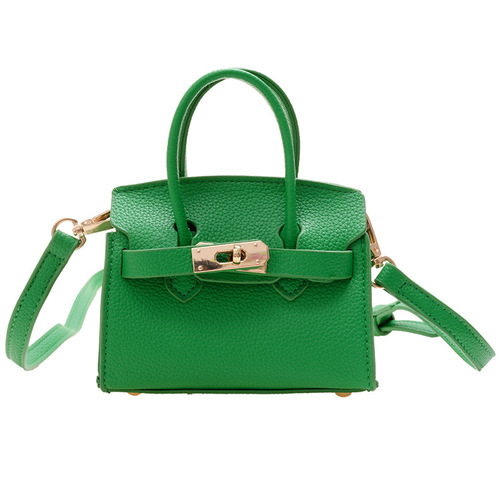 Parent-child children's bag 2024 spring and summer new candy color mini platinum bag fashionable little girl crossbody bag hand bag
