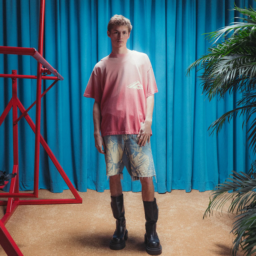 RRR 123 USO GYMGNOSTIC letra impresa pegatinas bordadas camiseta casual de manga corta para hombres y mujeres