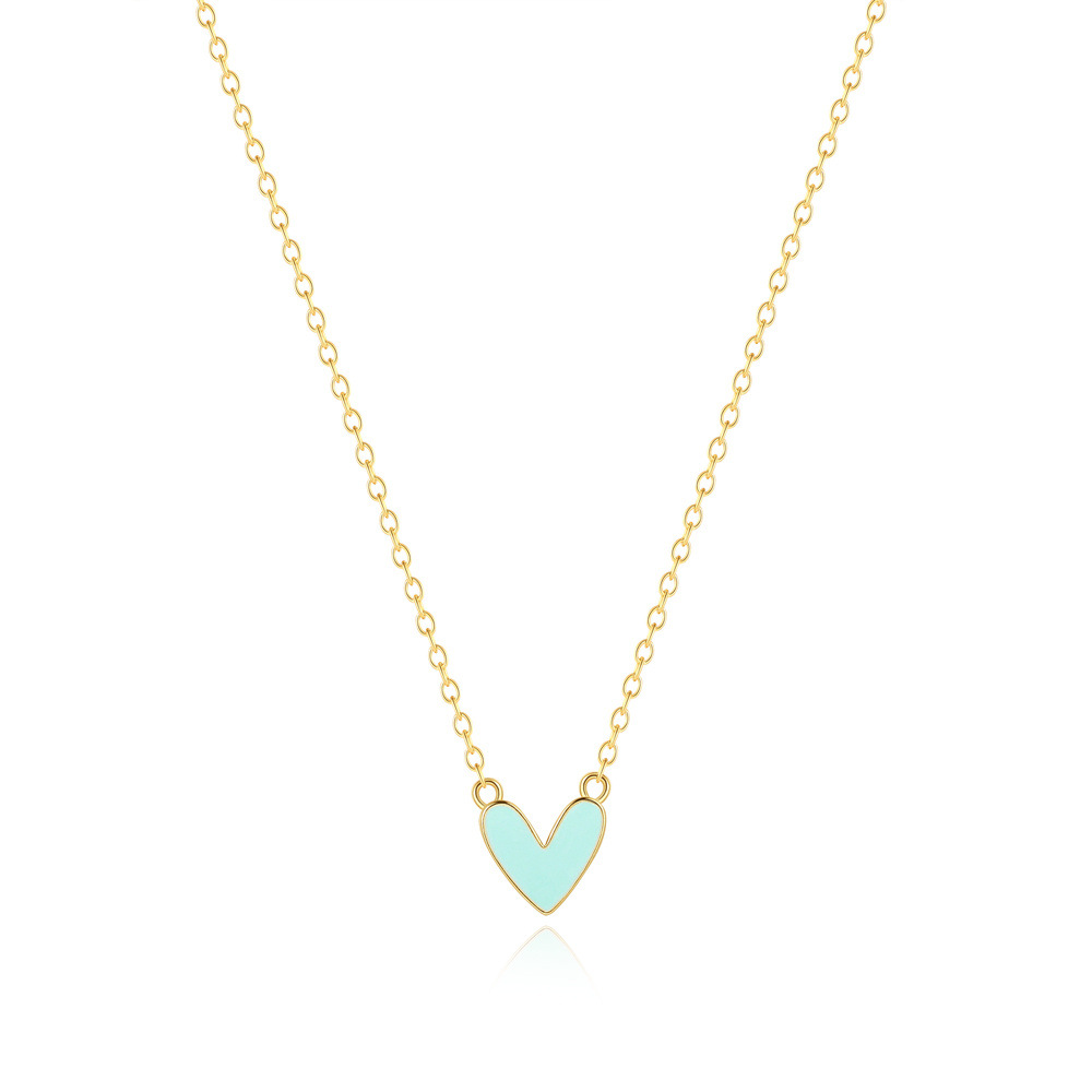 925 Sterling Silver Heart Shape 925 Sterling Silver Cable Chain Pendant Necklace display picture 6