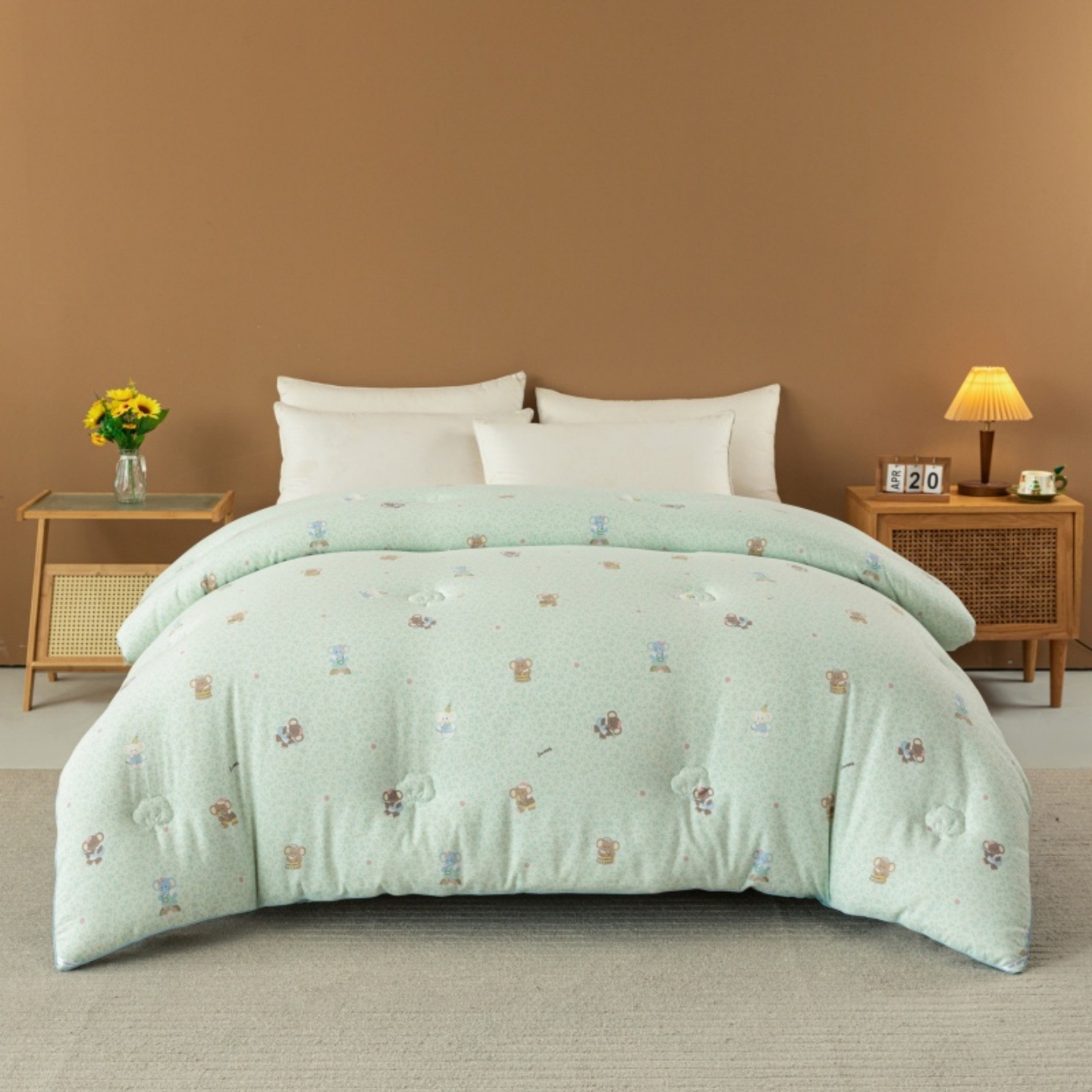 Dual hilos edredón de algodón núcleo de ropa de cama doméstica primavera y otoño edredón de cuatro estaciones universal para una persona doble 2025 nuevo