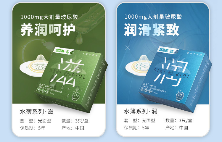 Siki Ultra-Thin Latex Condoms, Medium, Smooth Surface, 2-Piece Pack — detail image 13