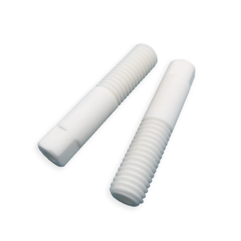 Ceramic shaft processing manufacturer, high temperature resistant alumina threaded rod customization, wear-resistant ceramic cylindrical hollow