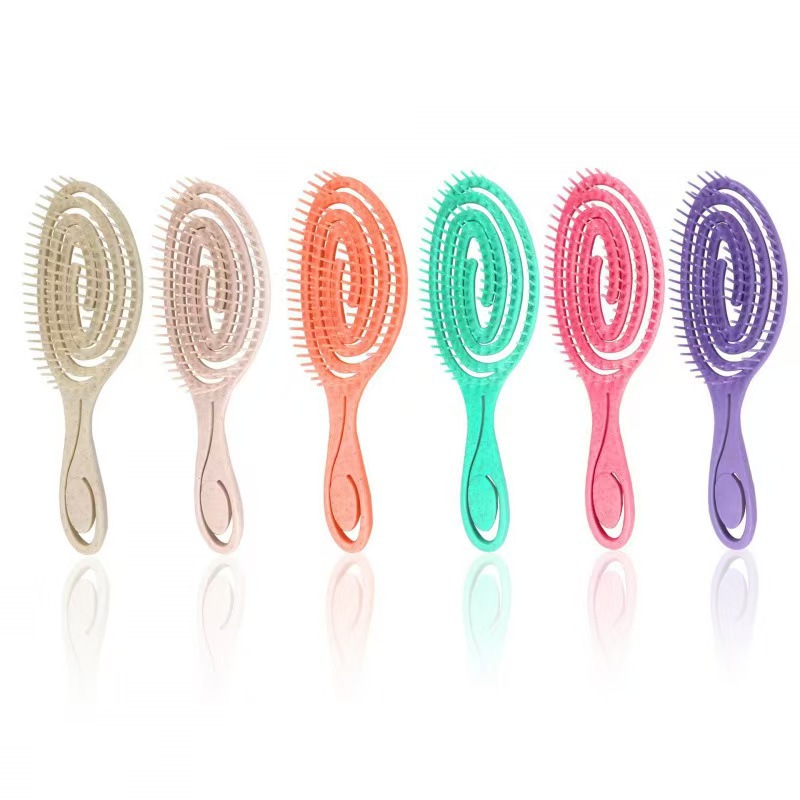 Cute Mosquito-Repellent Large Curved/Hair Comb Hollow Comb for Smoothing Hair, Massage, Anti-Static, Quick-Drying Hair Styling, Popular on Social Media