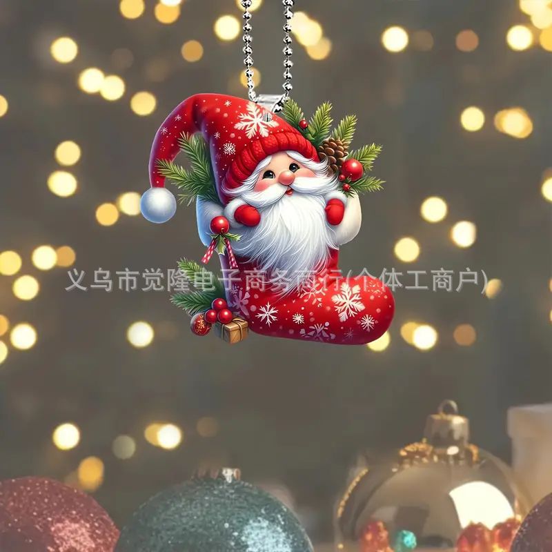 2D Navidad encantador regalo de Navidad colgante de vacaciones acrílico plano transfronterizo nuevo interior decoración