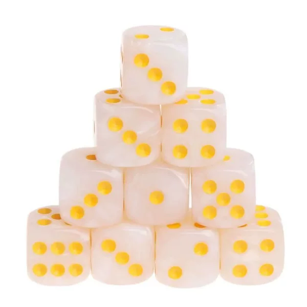 No. 16 rounded pearl grain points color regular number dice pearl grain white gold oil