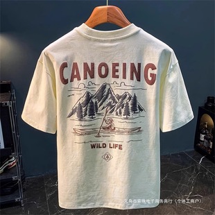 ~ Withdrawal of Missing Items: Hong Kong Style Retro Trendy Loose Cotton Short-Sleeve Shirts for Young Men and Women Versatile Tops