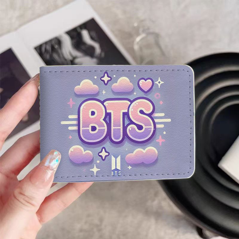 BTS Support Driver's License Protective Cover (2-in-1): Vehicle Registration Certificate/Driver's License Leather Case, High-Value Card Holder