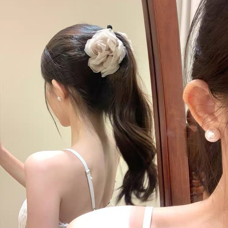 杏は会えてよかった～優しい椿のヘアピン、妖精のような後頭部の半分に結んだバナナクリップ、新しいオリジナルヘアアクセサリー|undefined