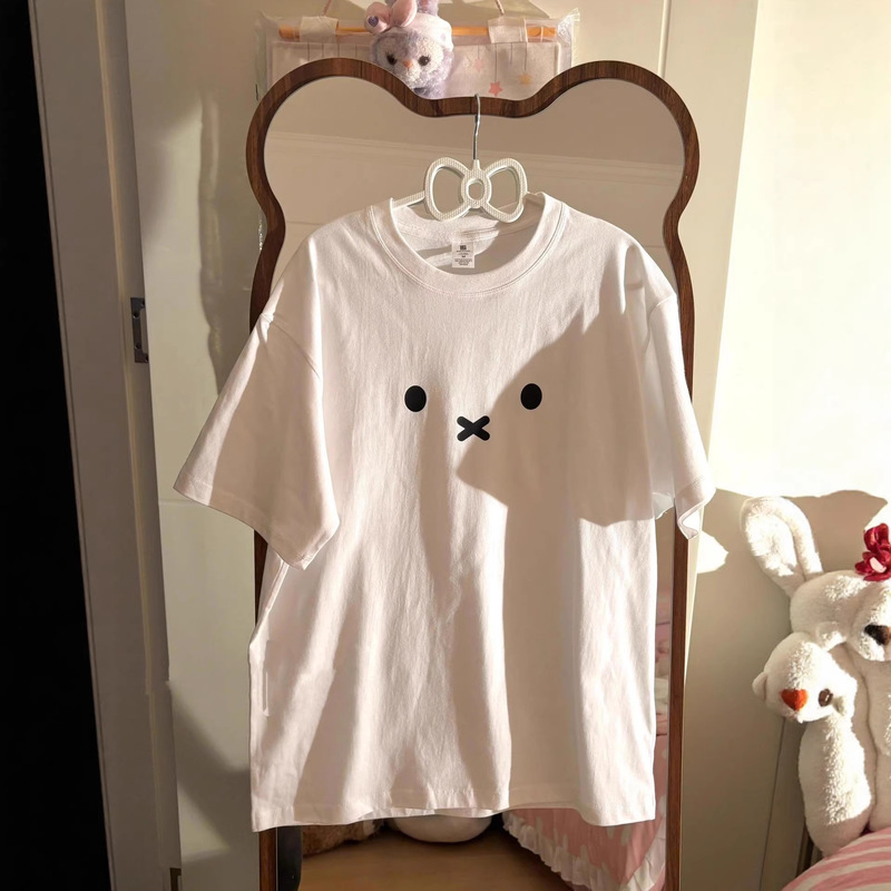 Korean-Style Sweet Miffy Rabbit Lace-Trimmed Short-Sleeve T-Shirt for Women, Spring and Summer High-End Sweet and Spicy Slim-Fit Top Korean-Style Sweet Miffy Rabbit Lace-Trimmed Short-Sleeve T-Shirt for Women, Spring and Summer High-End Sweet and Spicy Slim-Fit Top