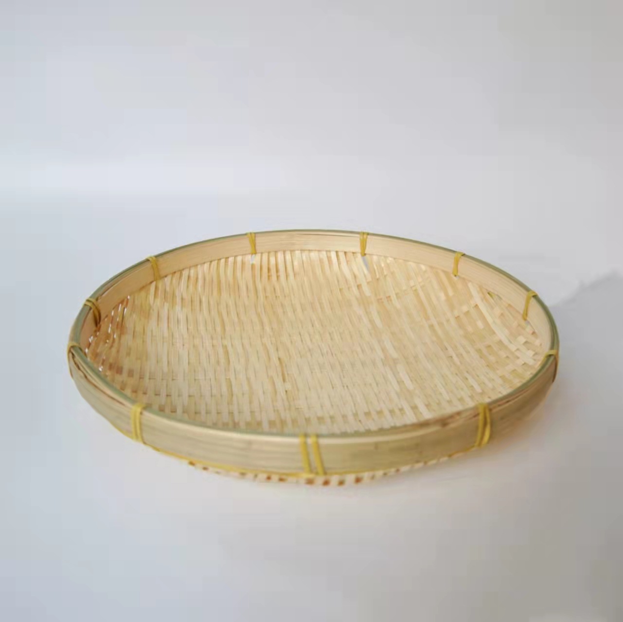 Household Bamboo Weave Drain Basket Kitchen Bamboo Handmade Shovel Bamboo Sieve Bamboo Woven Storage Basket Bamboo Woven Basket