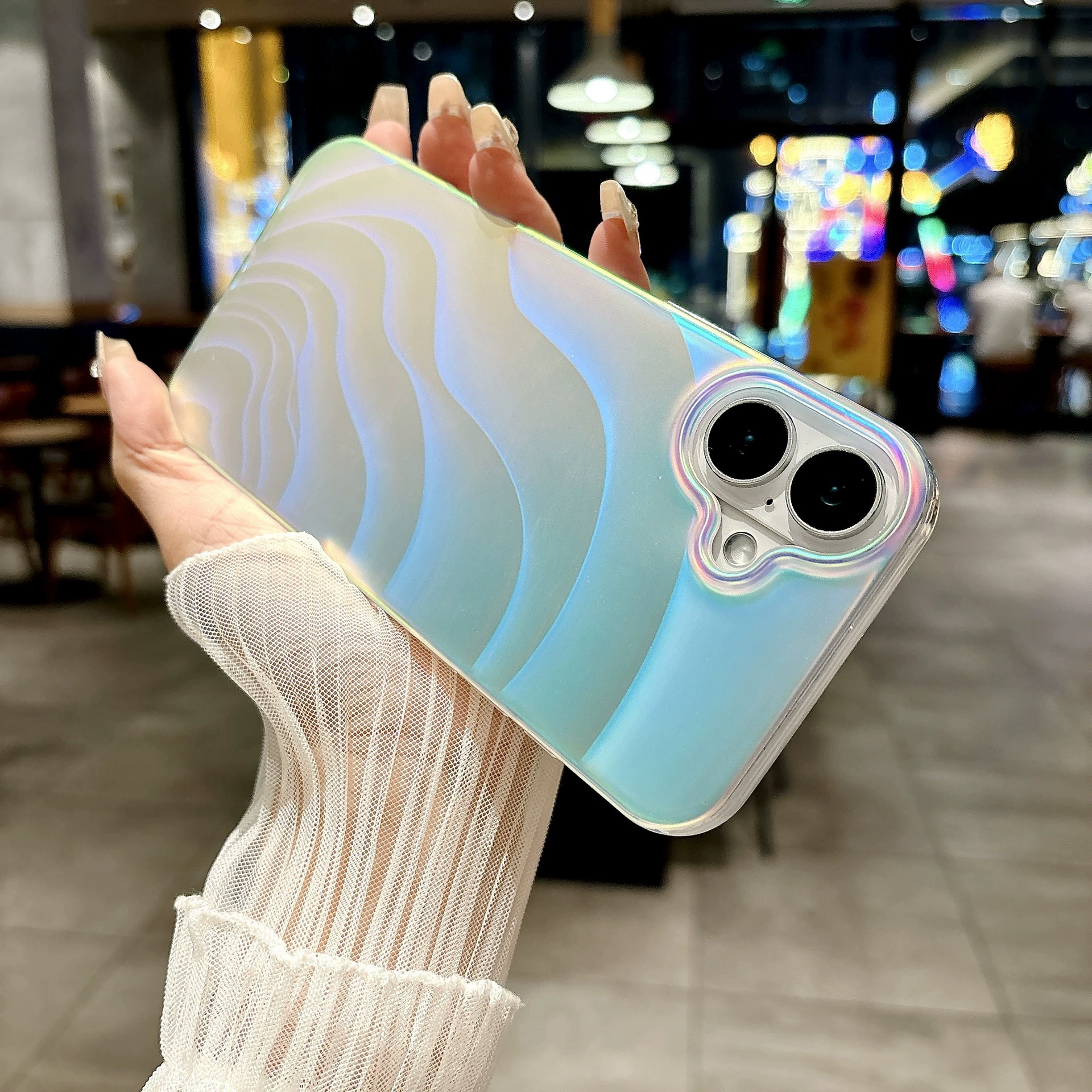 Apple, совместимый матовый волнистый чехол, защитный чехол, iphone, 16promax, 2 в 1