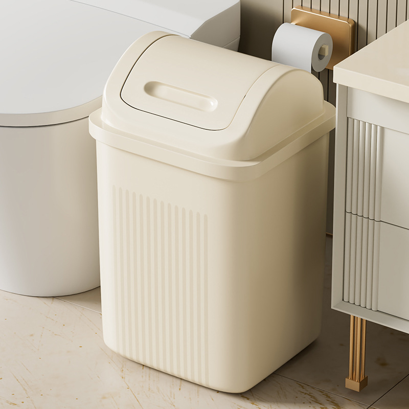 Basura del inodoro hogar 2023 nueva sala de estar cocina grande swing cubierta canasta de papel de gran capacidad inodoro cubo dedicado