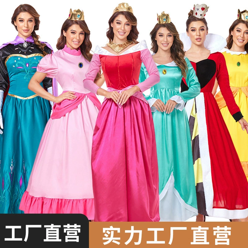 Костюм на Хэллоуин Эльза Анна Бики Платье принцессы Золушки Взрослый Костюм Королевы персика Женский костюм персонажа