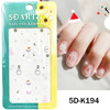 Christmas nail stickers, three dimensional fake nails, adhesive sticker, suitable for import, new collection