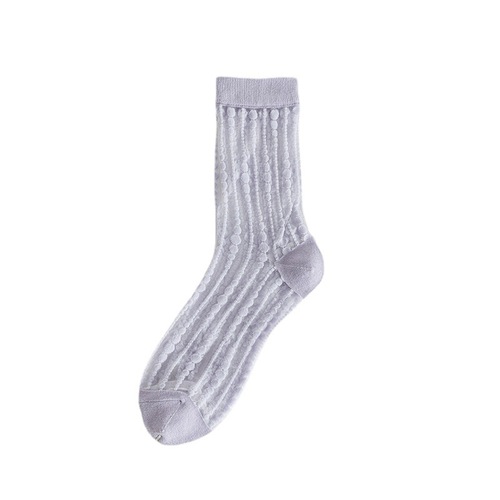 New Women's Middle Calf Socks Summer Thin Crystal Glass Stockings Light and Fresh Girls Summer Long Socks