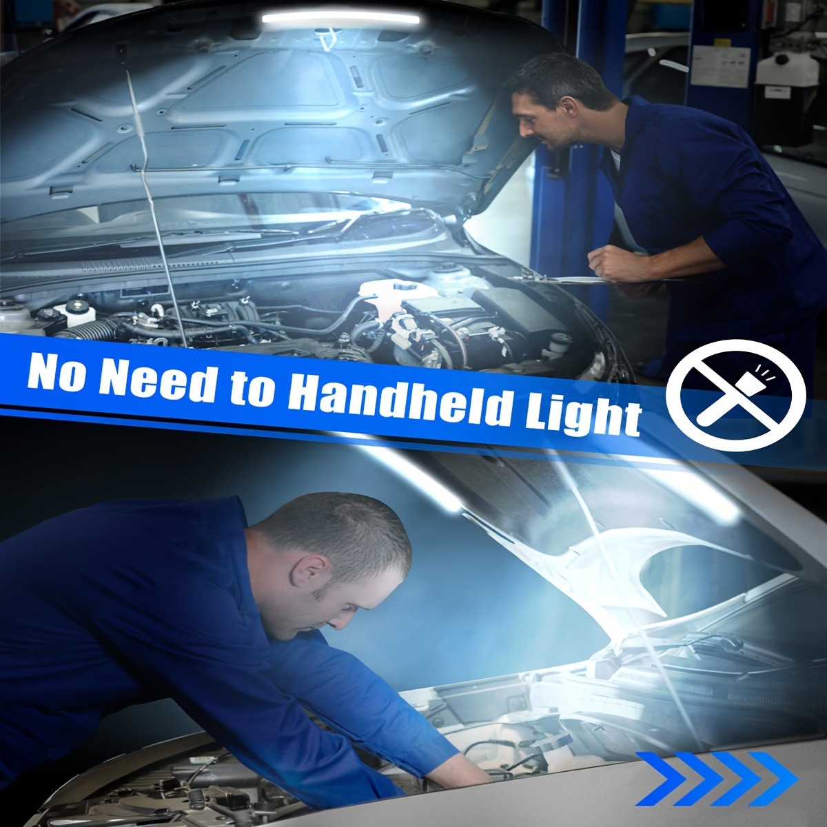 Car hood work inspection light LED light kit 12V car LED light bar universal light