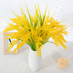 新款仿真麥穗稻穀水稻假花乾花塑料花拍攝道具戶外客廳擺放花裝飾