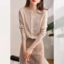 金漳服饰/ 精品 秋冬女装 欧根纱温柔奶昔 羊毛金漳服饰