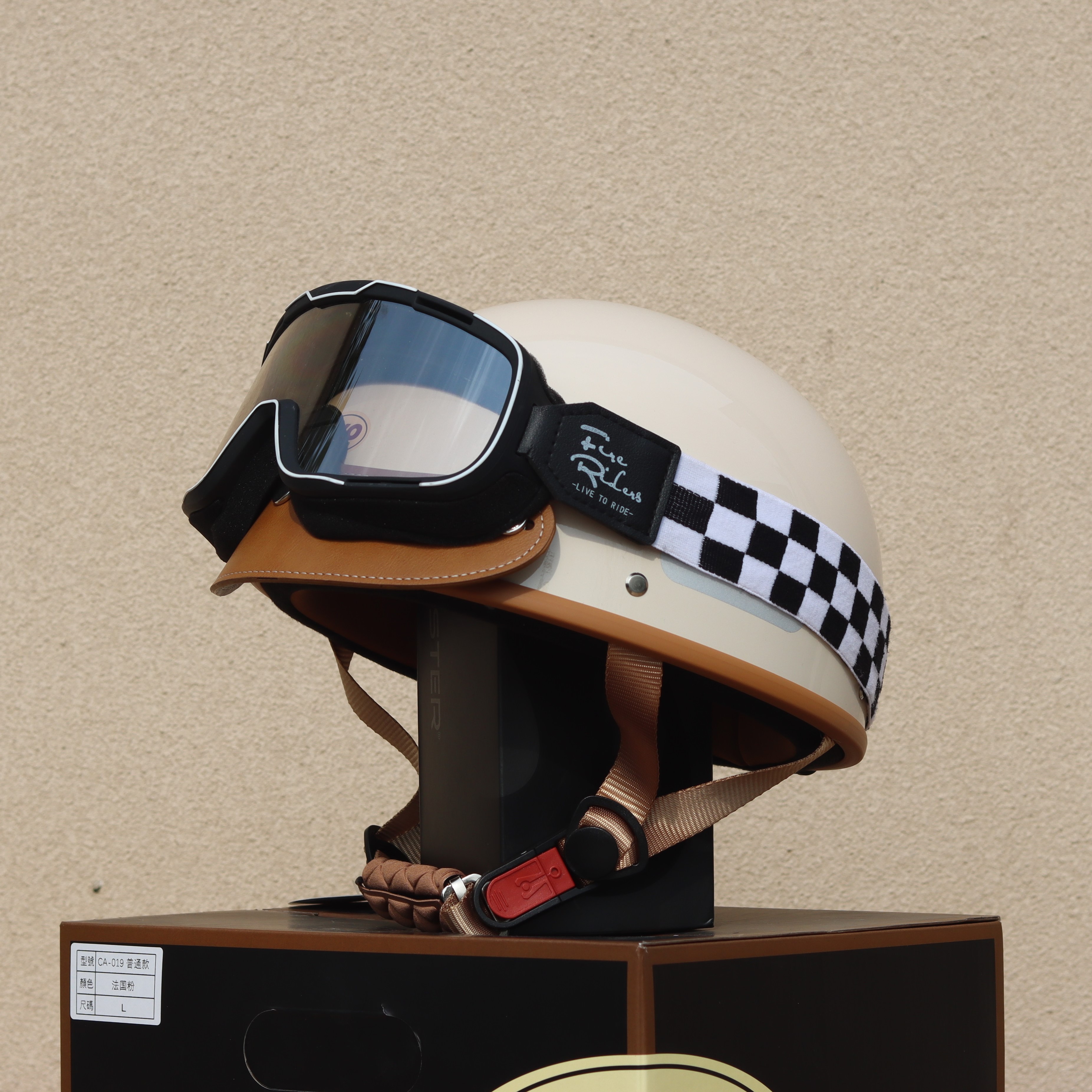 Taiwan Retro Half Helmet Motorcycle Electric Lightweight 3C Summer