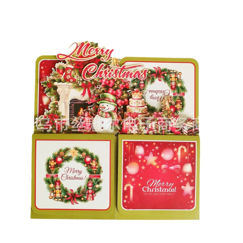 立体創意クリスマスカード3dポップアップ式立体箱クリスマスカードpop upクリスマスボックス|undefined