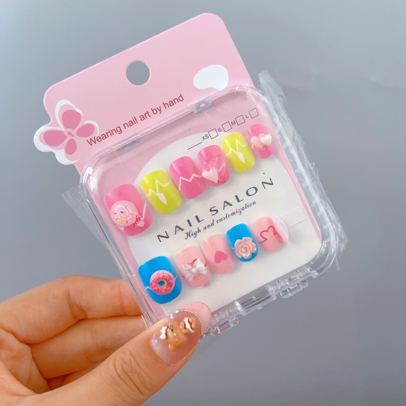 Niños que usan uñas niñas cortas 2025 nuevo estilo de alta sensación pegatinas de uñas no tóxicas y inodoras pegatinas de uñas especiales para niñas
