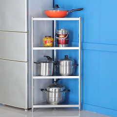 不鏽鋼三角置物架廚房收納放鍋架子夾縫落地多層牆角轉角廚具盆架