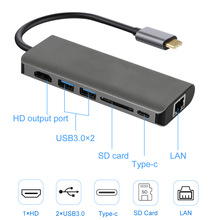 Type c hub 6 in1Uչ]TYPE-CDHDMIPDUSB3.0SDx61