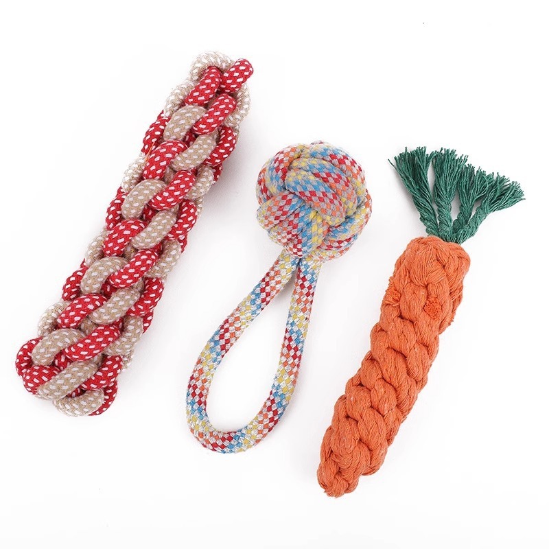 Pet Toys, Teething Dog Toys, Chewing Toys, Pet Cotton Rope Toys, Pet Supplies, Teeth Cleaning and Boredom Relief Supplies