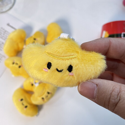 Lucky Ingot Plush Doll Backpack Pendant Meaning Fortune and Good Luck Creative Cute Keychain Gift GJ185