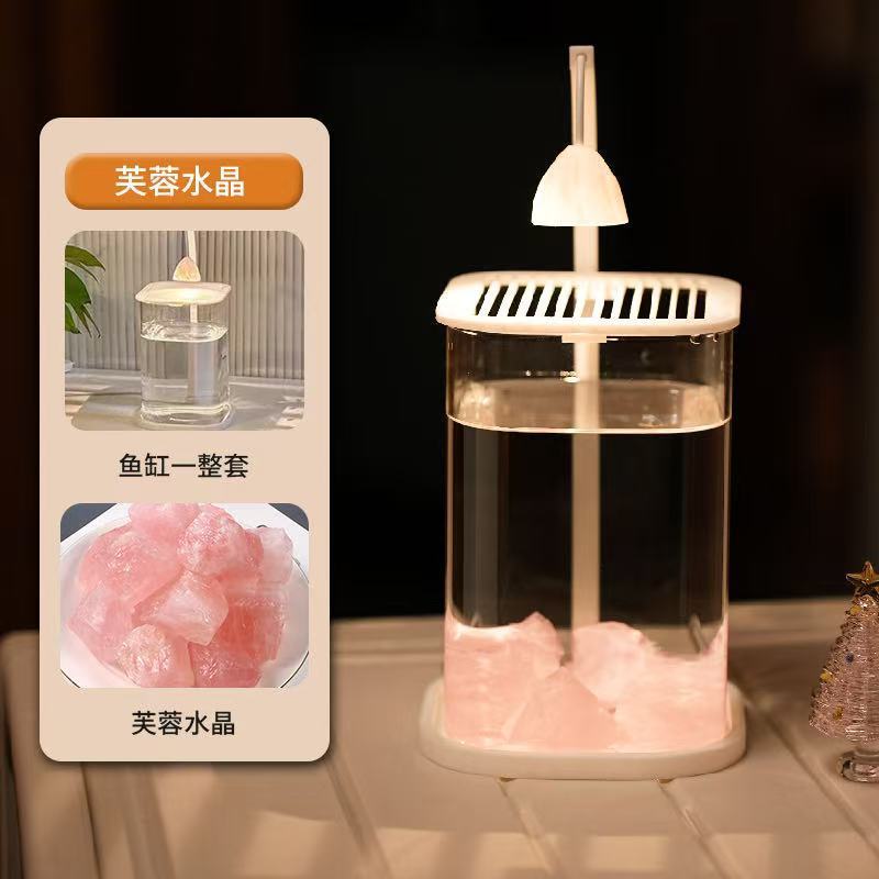 히비스커스 크리스탈 사각 실린더