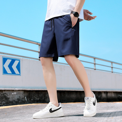 Live Stream Ice Silk Short Shorts Men's Summer Casual Sports Jacket Youth Straight Leg Five-Finger Pants