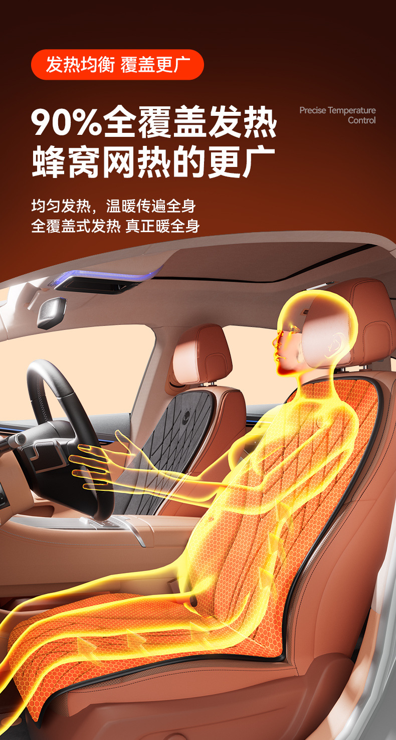 25 Years New Winter Superconducting Graphene Heating Imitation Snow Ferret Velvet Car Seat