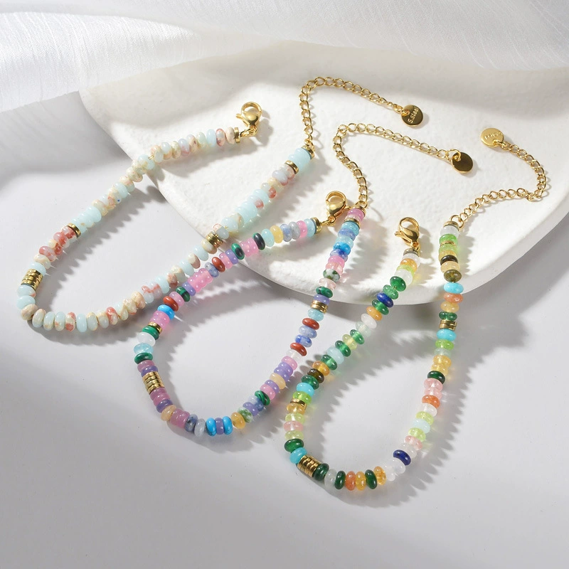 Органичный маленький дизайн бус bracelets, ювелирная нержавеющая сталь, аксессуар, французский стиль, лёгкая роскошь