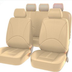 pu皮外貿汽車座椅套9件套皮革四季通用坐墊5座車通用款質量打孔皮