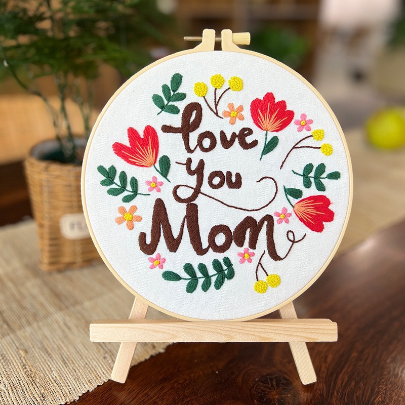 Bordado material de bricolaje paquete Lu bordado hecho a mano tela creativa decoración de estilo europeo flor tridimensional novicio costura colgante pintura