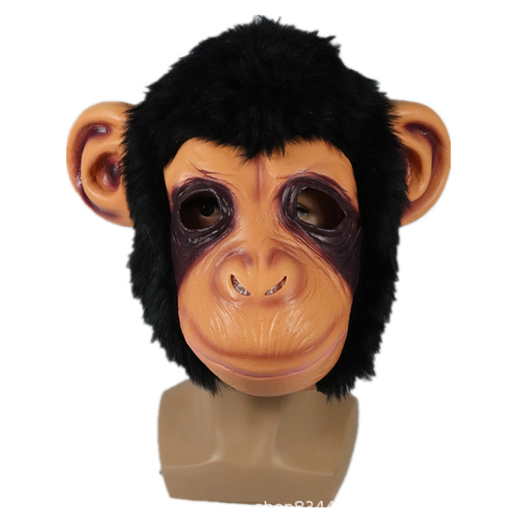 Pequeño gorila máscara mono sombrerería grandes orejas mono gorila divertido de Halloween lindo accesorios de rendimiento