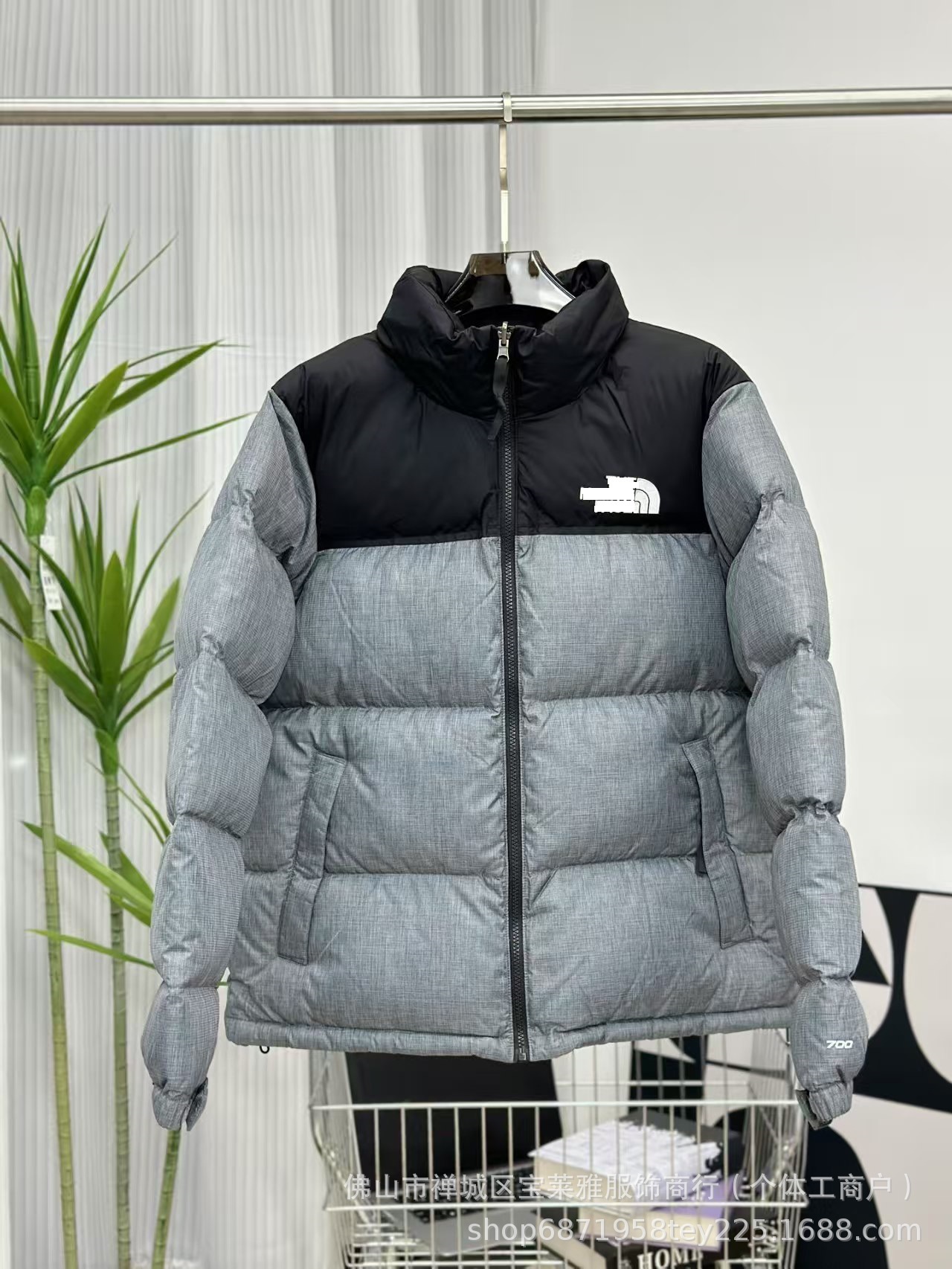 América del Norte de alta versión de 1996 cuadrilátero encapuchado de algodón grueso moda moda caliente chaqueta suelta de hombre