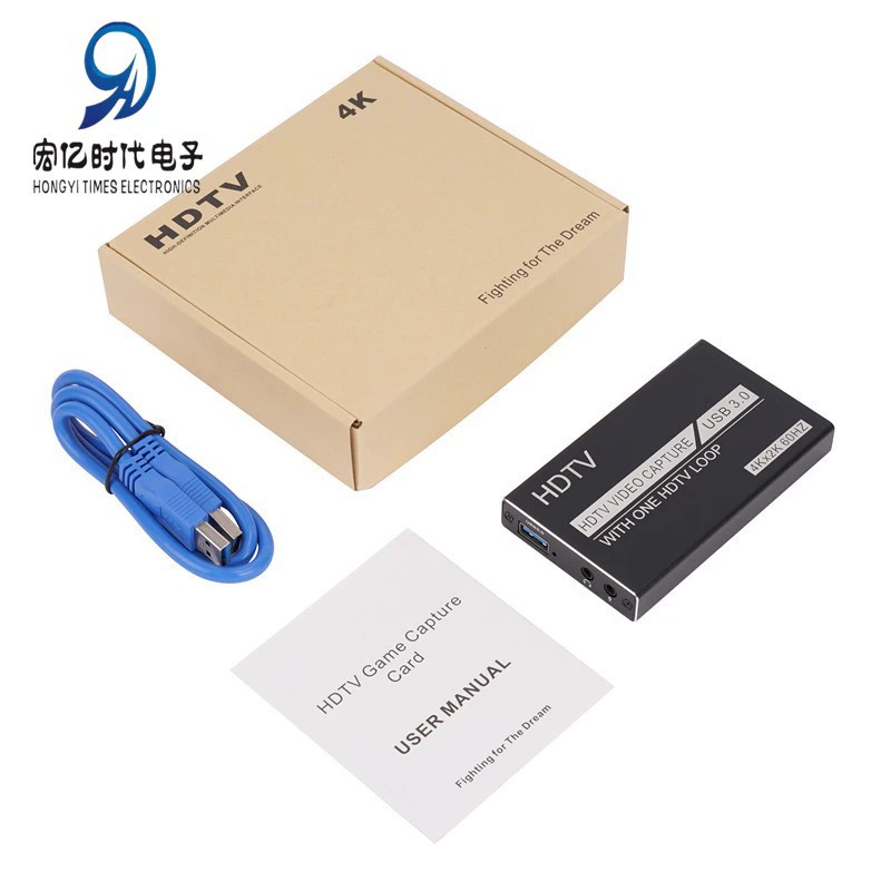 Карта видеозахвата USB3.0 4K HD HDMI для приставки/компьютера, трансляции игр, поддержка 60 кадров, поддержка YUY2