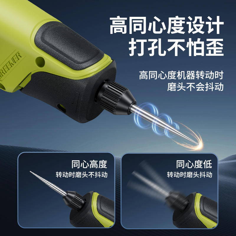 Molino eléctrico verde de bosque pulido eléctrico pulido artefacto esculpido herramienta eléctrica de mano jade perforación sin problemas image 5